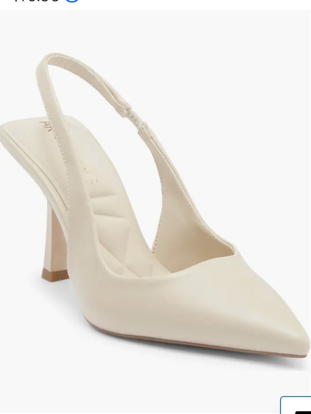 Anne Klein Cream Pointed Slingback Heels